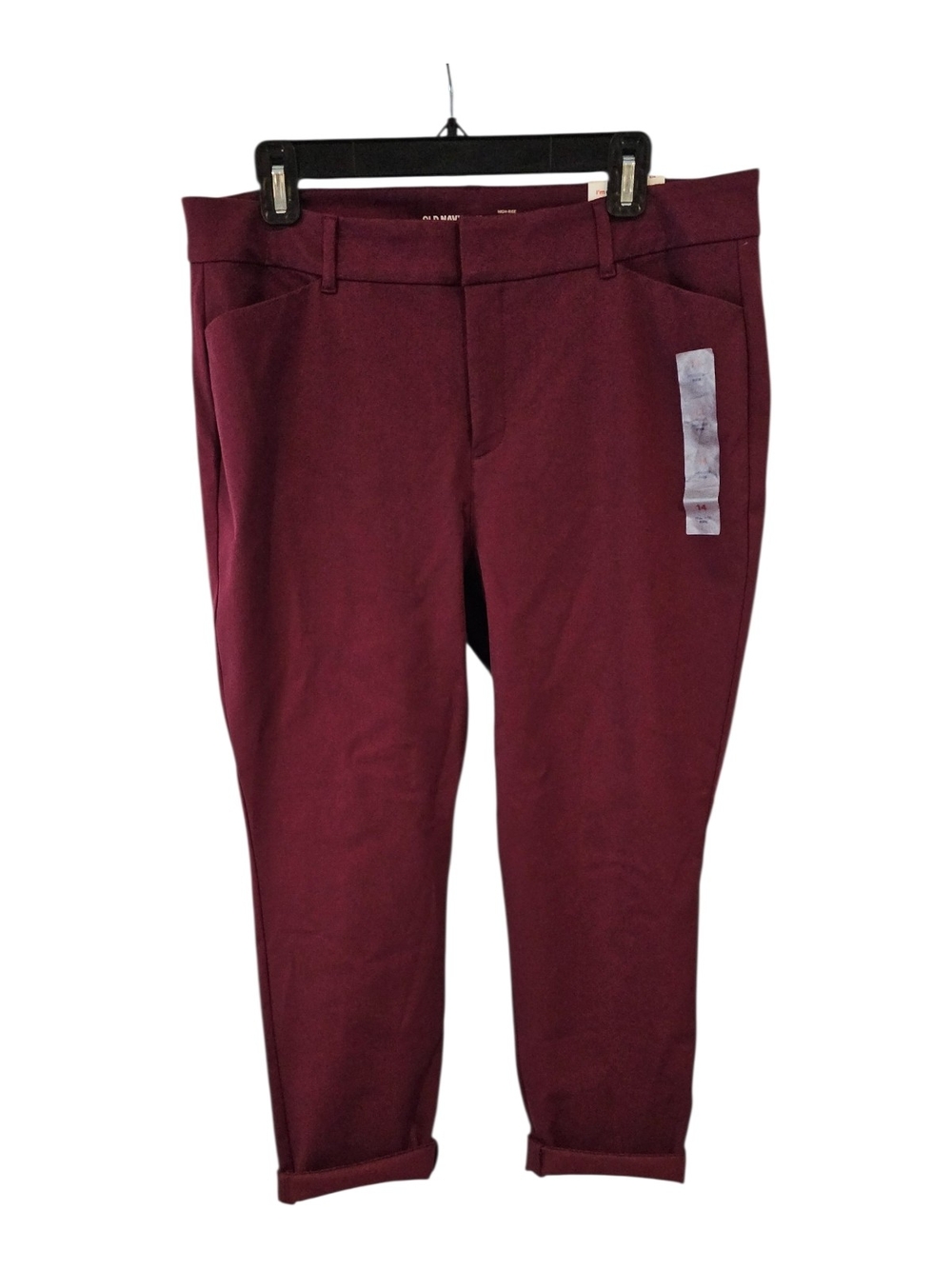 Old Navy Size 14 Pixie High Rise Burgindy Pants